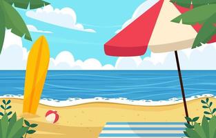 Beach Scenery Background vector