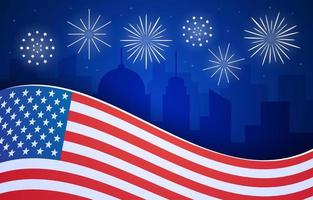 4th July Independence Day USA Background vector