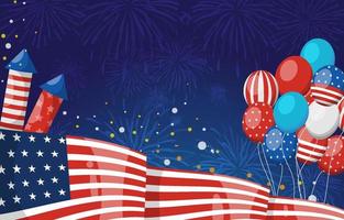 USA 4th of July Background vector