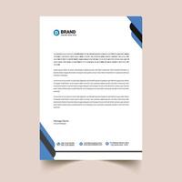 Modern company letterhead Template Design.Simple minimalist letterhead.elegant orange letterhead template design vector