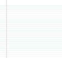 Blank notebook paper sheet with lines vector illustration