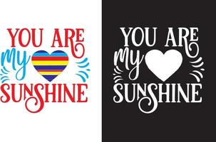 Print rainbow t-shirt design vector