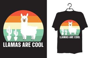 Print llama t shirt designs vector