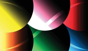 Abstract Colorful Circle in black background vector