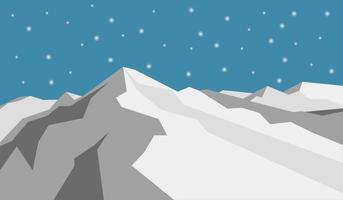 Flat design ice snow mountain in the winter vector