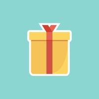 cajas de regalo. diseño de decoración de caja de regalo plana. caja de regalo, regalos de cumpleaños sorpresa de vacaciones y compras de paquetes de papel de regalos, símbolo de fiesta de aniversario de caja de saludo de color. vector