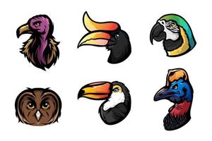 Bird Head Mascot Design vector