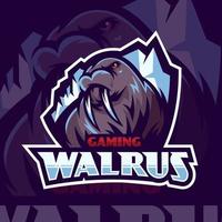 Walrus Mascot Logo Design vector