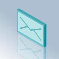 Email icon isometric, Can used for website, business, email, message, and etc vector