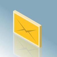 Email icon isometric, Can used for website, business, email, message, and etc vector