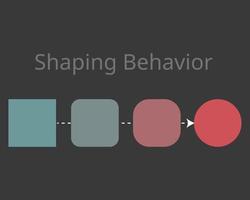 shaping behavior to reinforce behaviors that are closer to the target behavior vector