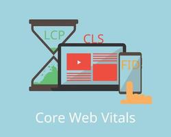 core web vitals for Web Performance Metrics vector