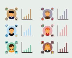 salary guide for each job or analysis of each career path vector