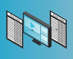 pretest and posttest for training and learning course vector