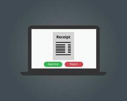 reimbursement software to approve or reject expense easily vector