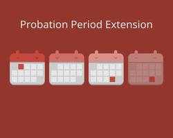 probation period extension to extend more working time for new employee vector