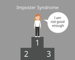 Impostor Syndrome and make you feel that you are still not good enough vector