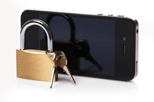 Smartphone and padlock photo