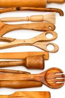 Wooden kitchen utensils photo