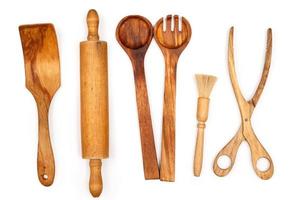 Wooden kitchen utensils photo