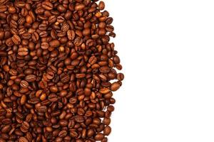 Coffee beans on white background photo