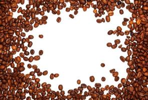 Coffee beans on white background photo