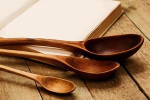 Wooden kitchen utensils photo
