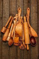 Wooden kitchen utensils photo