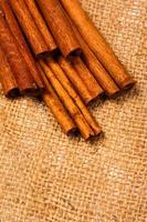 Cinnamon on sackcloth