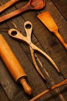 Wooden kitchen utensils photo