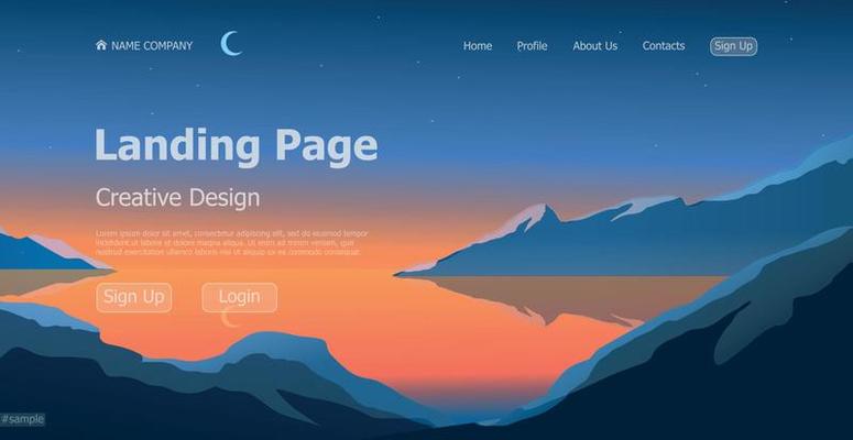 Home landing page travel nature template landing business page digital website landing page design concept - Vector