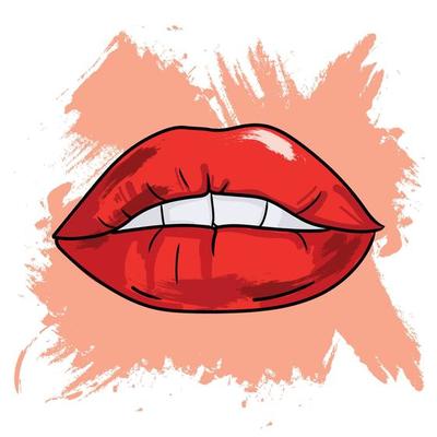 Painted Red Lips Art Print by the typography diaries | Society6