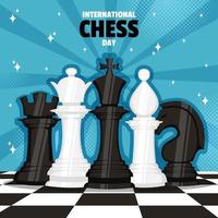 International Chess Day Concept vector