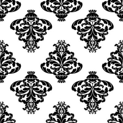 Vector damask vintage baroque scroll ornament swirl. Victorian monogram heraldic shield swirl. Retro floral leaf pattern border foliage antique  acanthus calligraphy engraved tattoo. Seamless pattern
