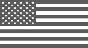 Vector Black and White USA Flag. American Flag Symbol.Icon For Website Or Mobile App