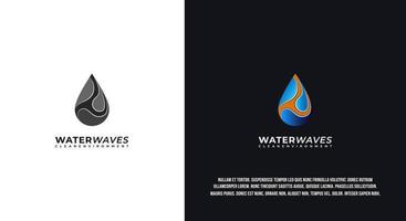 Water drop logo design, modern style vector
