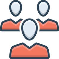 Colorful  icon for customers vector