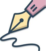 Colorful icon for write vector