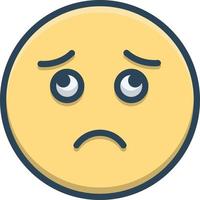 Colorful icon for sad vector