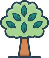 Colorful icon for tree vector