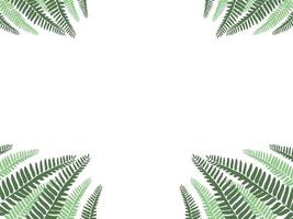 Green leaf vector with frame background