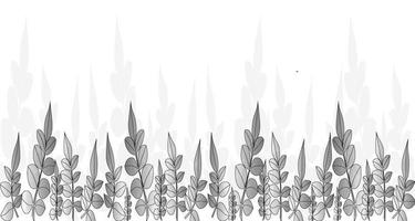 Gray flat leaf for background  ornament  poster vector