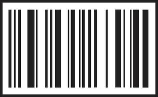 icono de código de barras. icono de código de barras negro. símbolo sobre el concepto de compras. vector