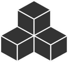 Black cubes. cubes sign. vector