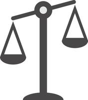 pictograma de escalas de justicia. signo de escalas. vector