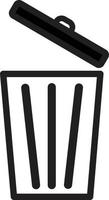 Trash icon. bin sign. bin symbol. trash sign. vector