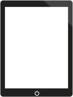 black tablet with white screen. tablet icon. vector