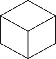 icono de signo de cubo sobre fondo blanco. signo de cubo vector
