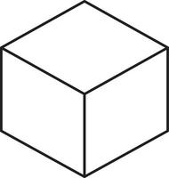 Cube sign icon on white background. cube sign. vector