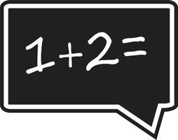 One plus two equals icon on white background. math sign. flat style. One plus two equals icon. vector